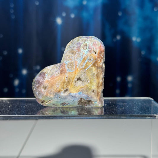 Aura Sphalerite heart | 2 3/4" wide | 130 grams | self-standing