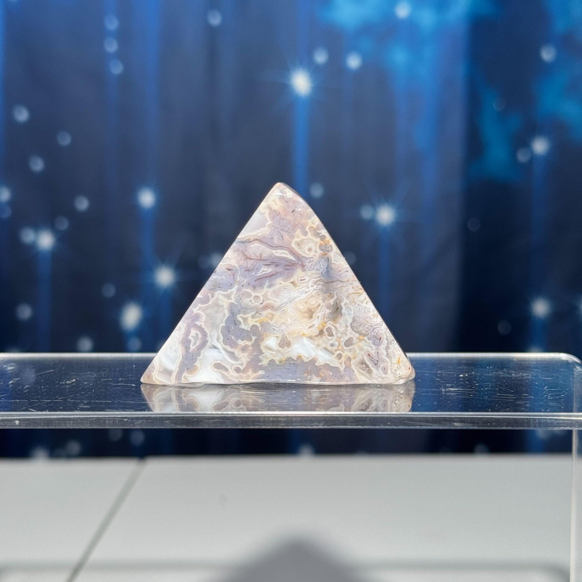 Moss Agate chunk | 2 1/4" long | 53 grams | Moss Agate triangle