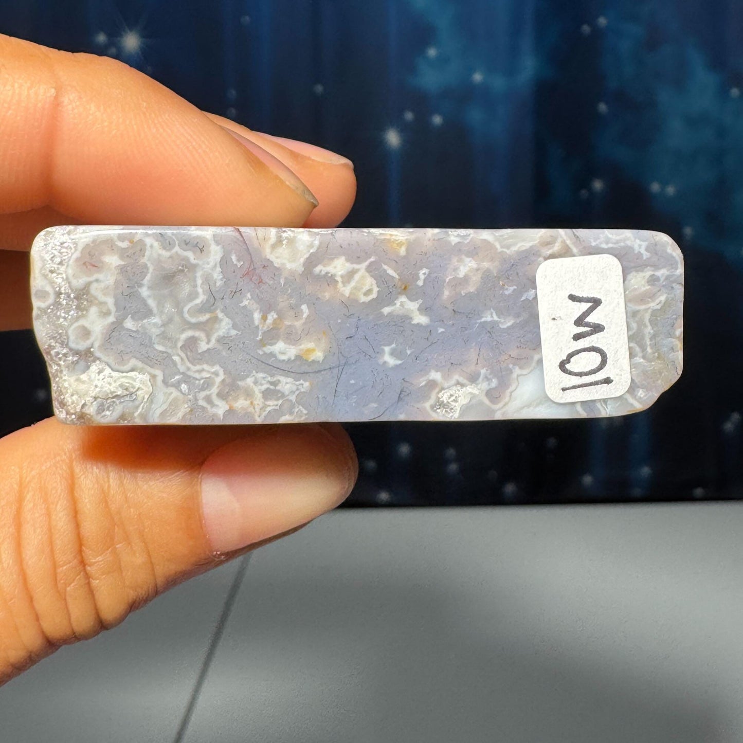 Moss Agate chunk | 2 1/4" long | 53 grams | Moss Agate triangle