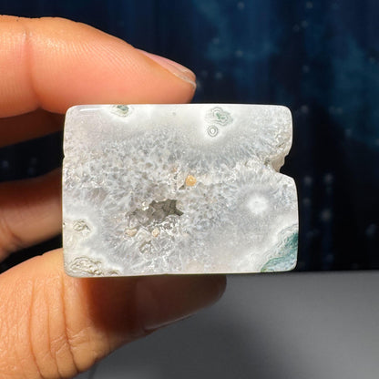Moss Agate chunk | 2" long | 87 grams | rectangular Moss Agate