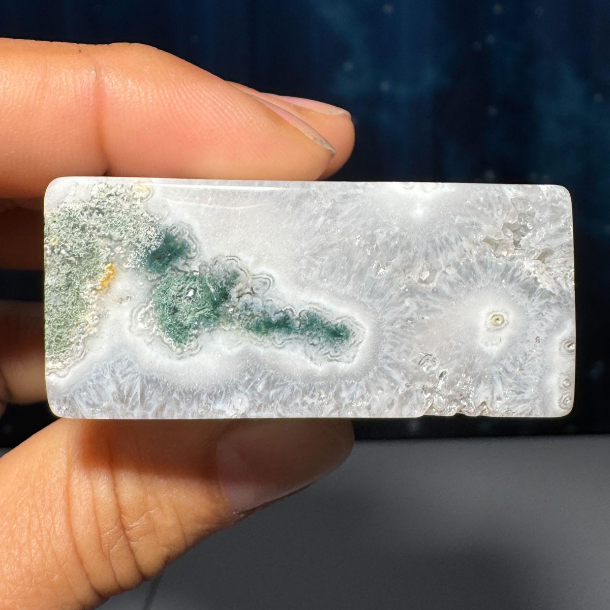 Moss Agate chunk | 2" long | 87 grams | rectangular Moss Agate
