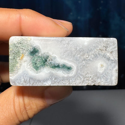 Moss Agate chunk | 2" long | 87 grams | rectangular Moss Agate