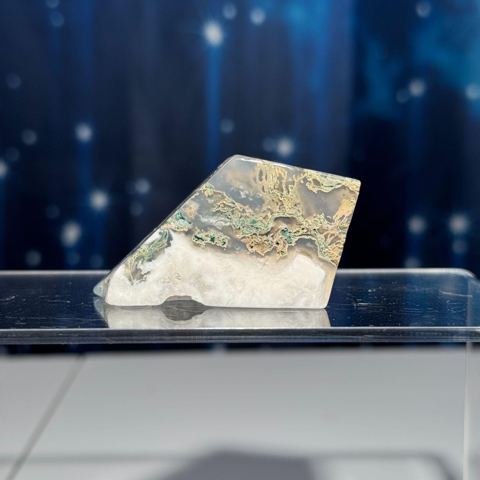 Moss Agate chunk | 2 1/8" long | 53 grams