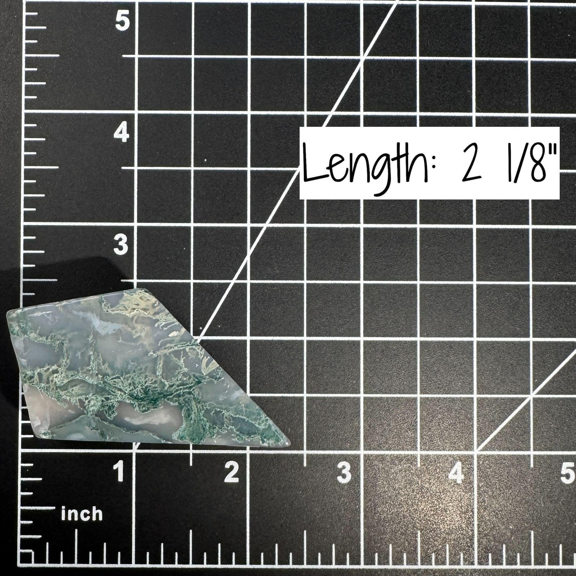 Moss Agate chunk | 2 1/8" long | 53 grams