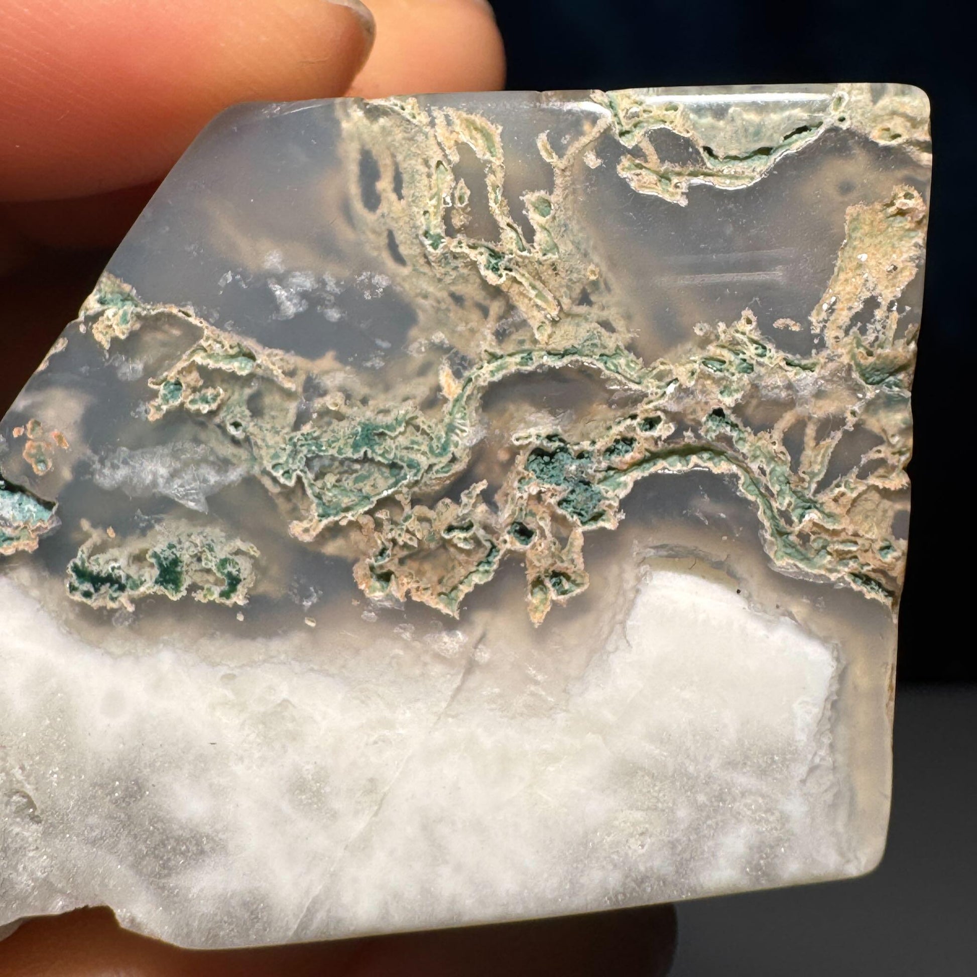 Moss Agate chunk | 2 1/8" long | 53 grams