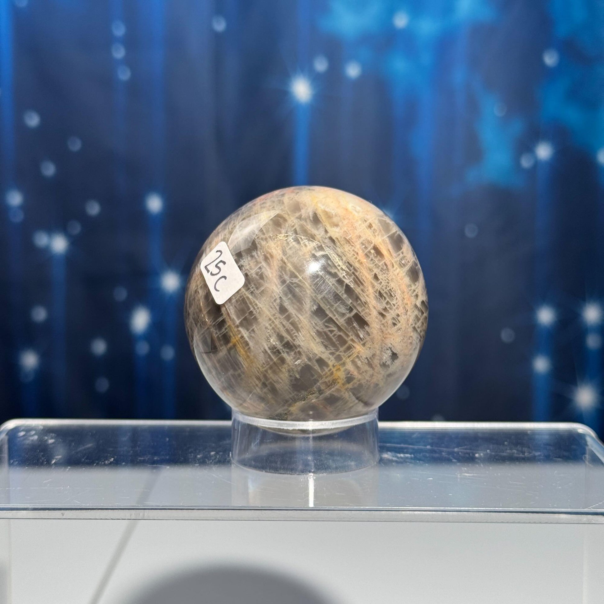 Black Moonstone sphere | 53mm | 207 grams | stand included