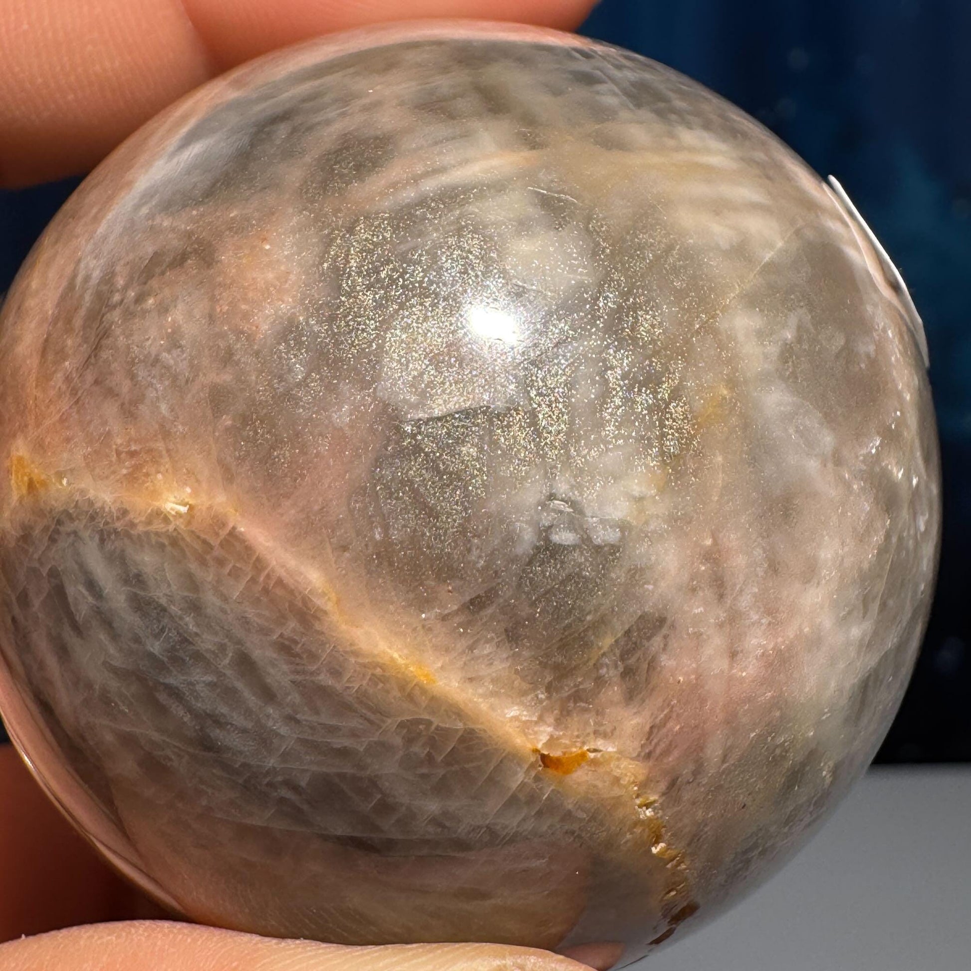 Black Moonstone sphere | 53mm | 207 grams | stand included