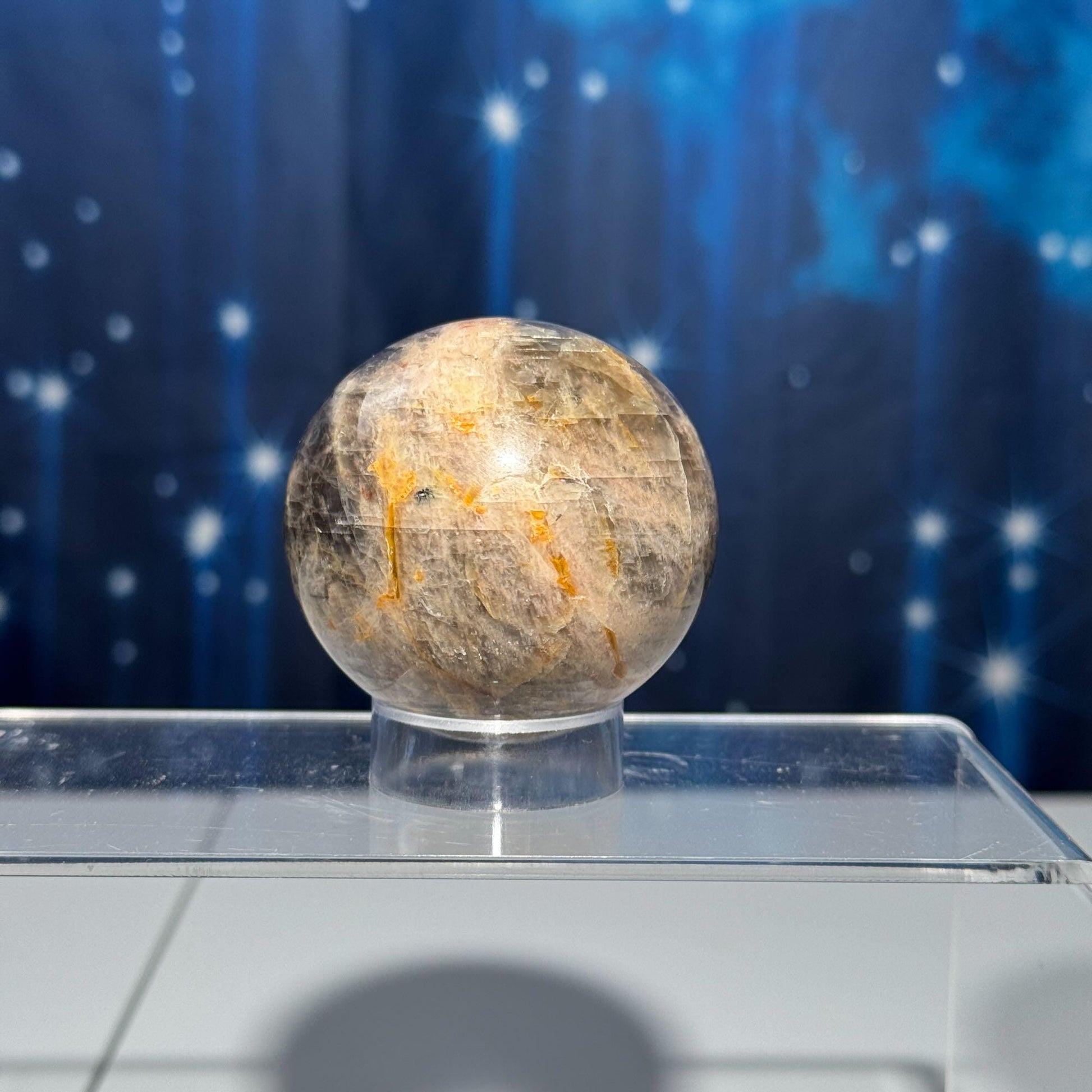 Black Moonstone sphere | 54mm | 215 grams | stand included