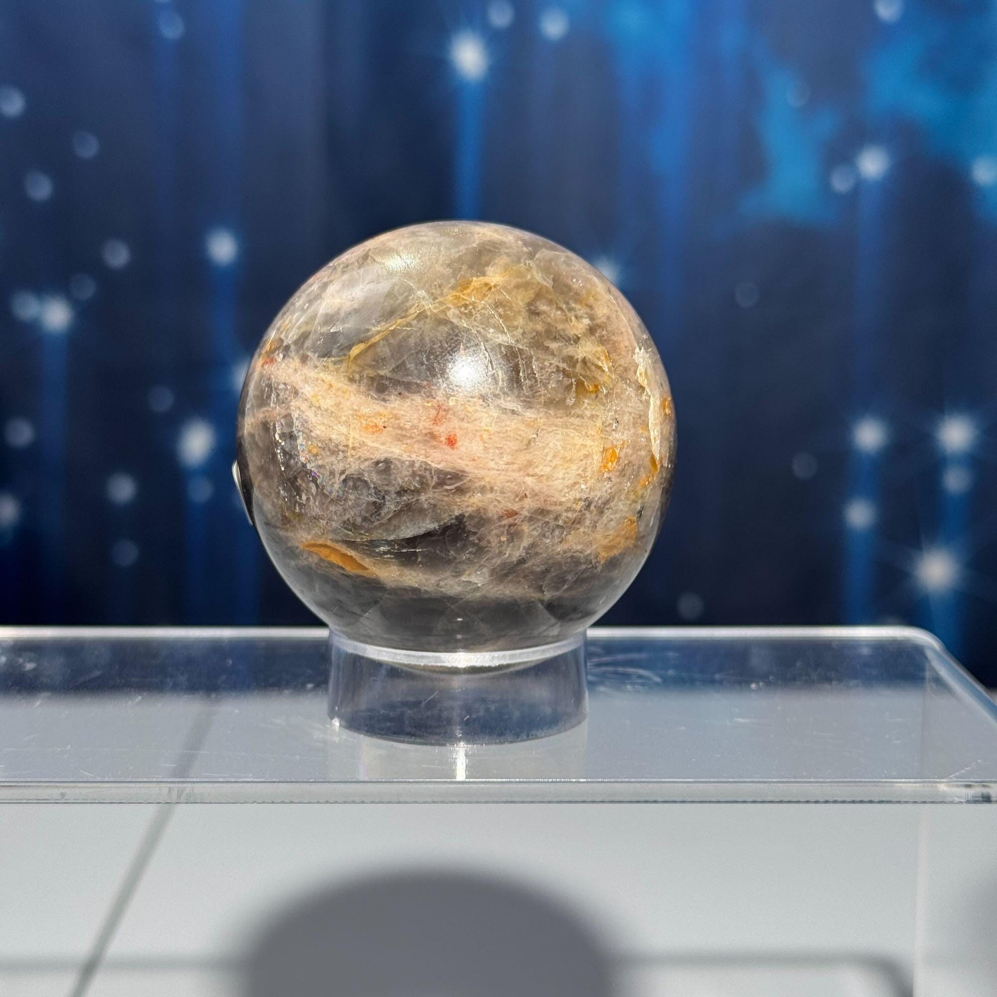 Black Moonstone sphere | 54mm | 215 grams | stand included