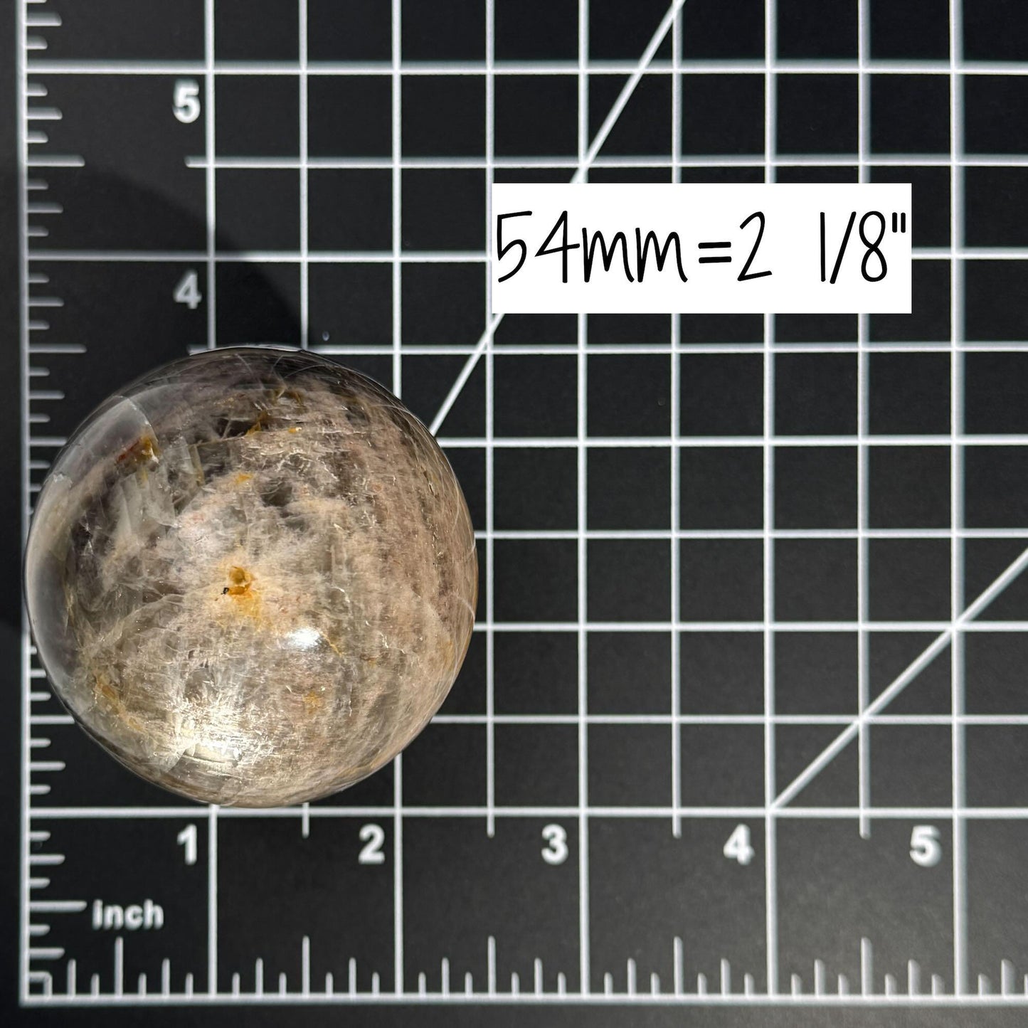 Black Moonstone sphere | 54mm | 215 grams | stand included