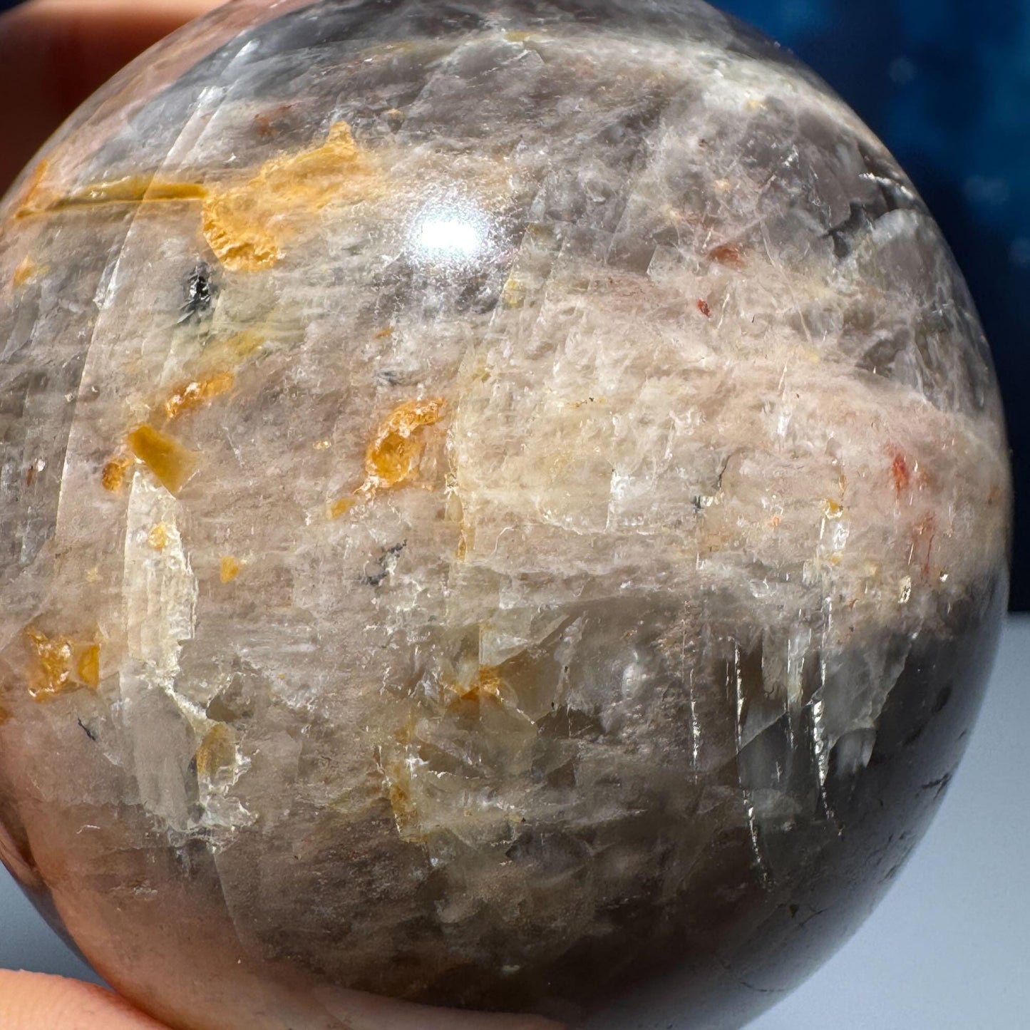 Black Moonstone sphere | 54mm | 215 grams | stand included