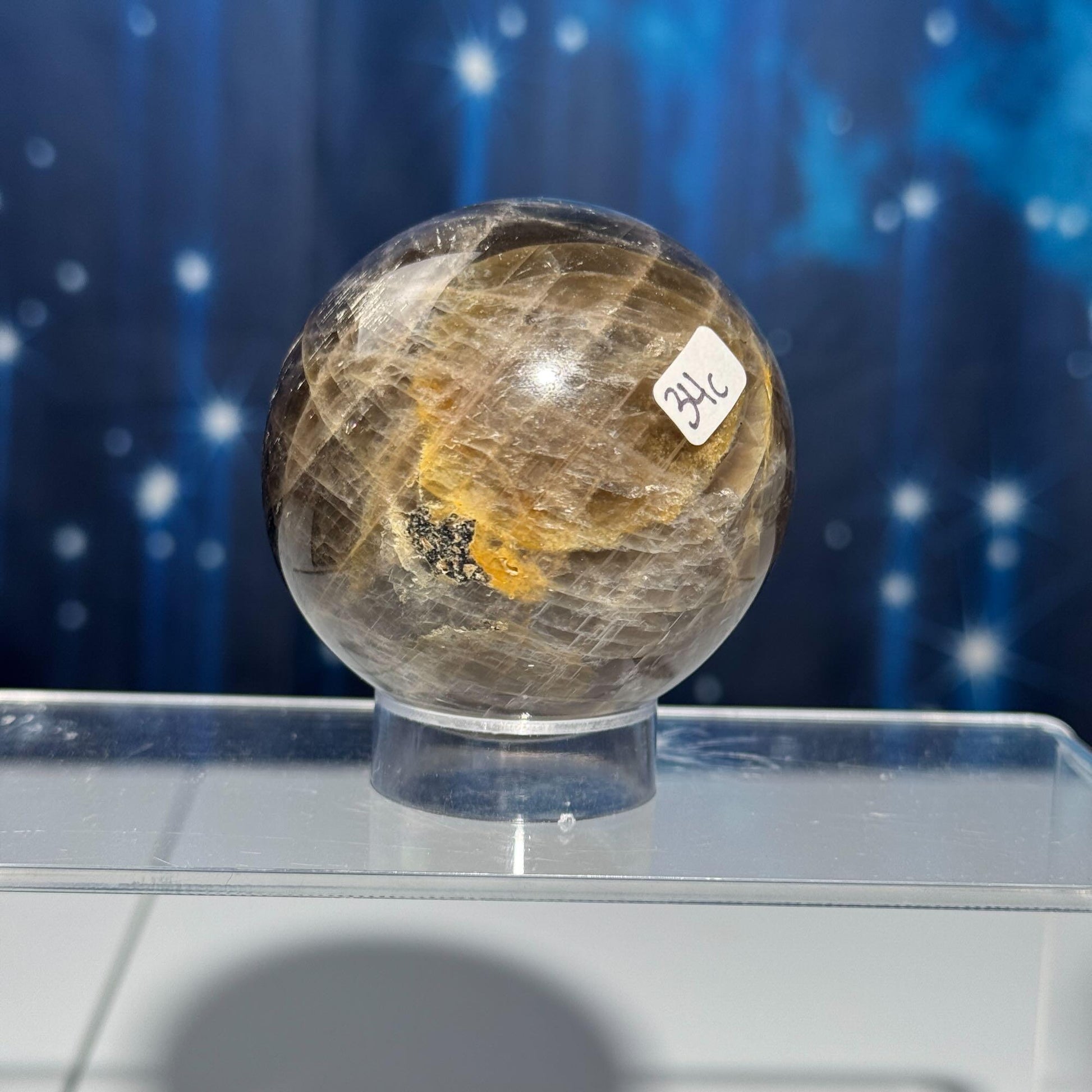 Black Moonstone sphere | 60mm | 295 grams | stand included