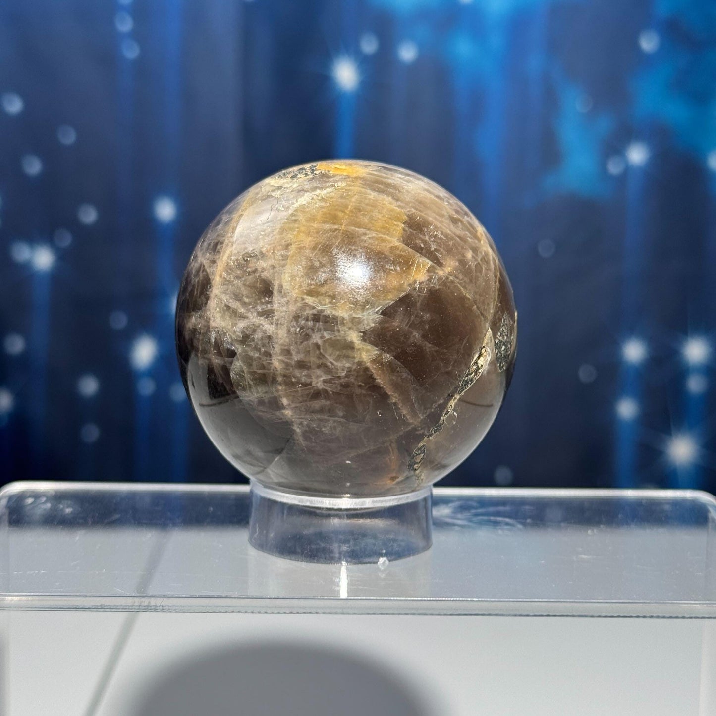 Black Moonstone sphere | 60mm | 295 grams | stand included