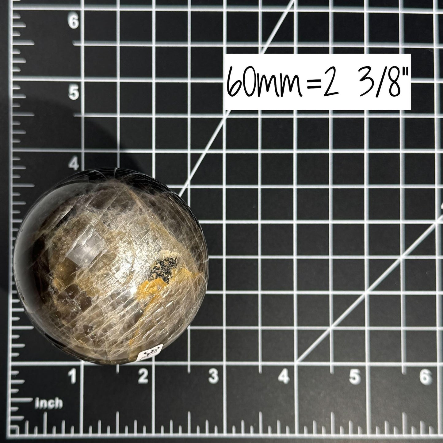 Black Moonstone sphere | 60mm | 295 grams | stand included