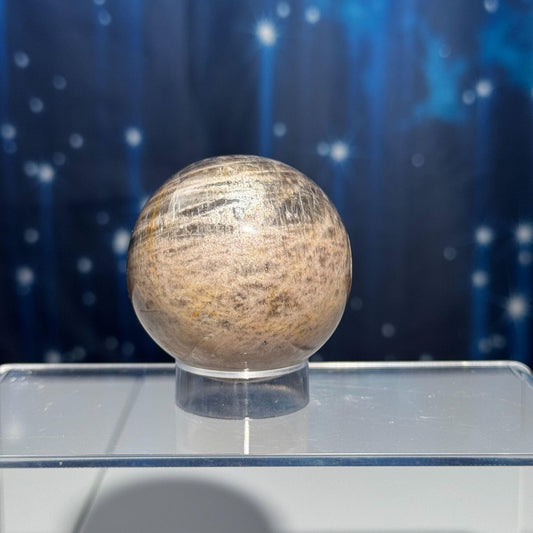 Black Moonstone sphere | 54mm | 204 grams | Damage Discount | stand included