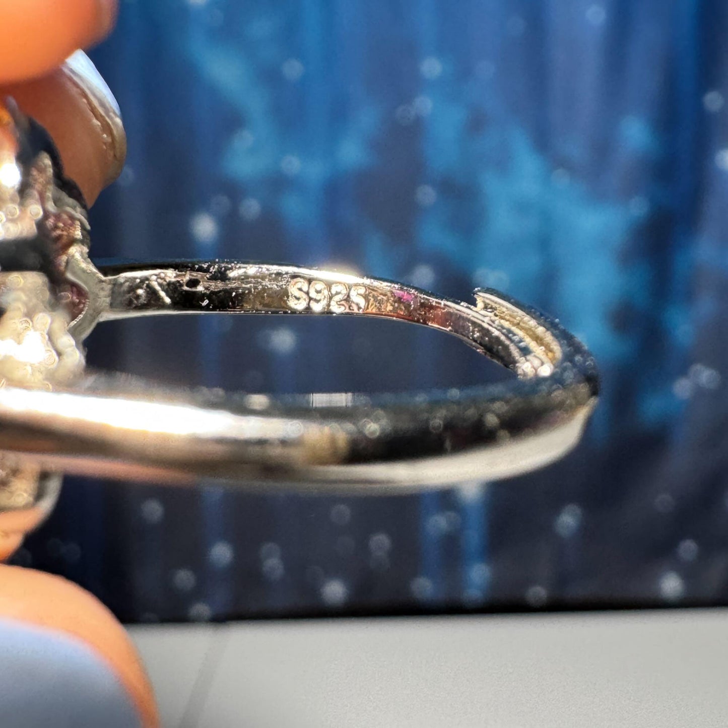 Amethyst heart ring | adjustable | 4.3 grams | 0.925 stamped
