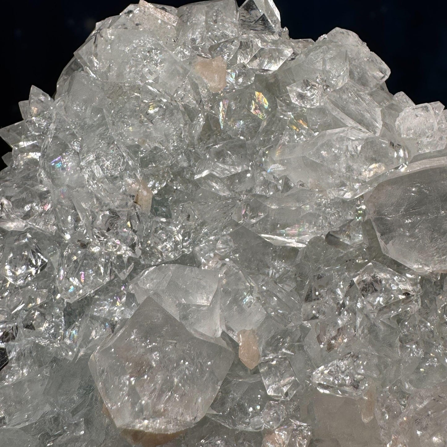 Apophyllite with Stilbite specimen | 306 grams | 4 5/8" long | with Matrix | lots of rainbows | Tucson find