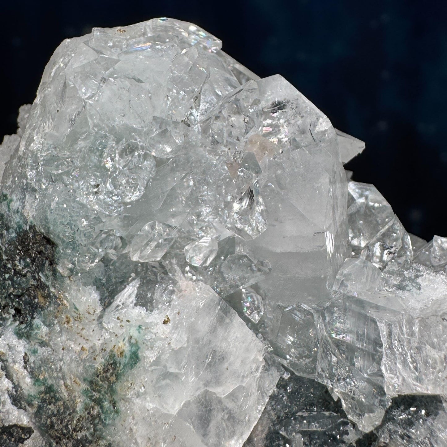 Apophyllite with Stilbite specimen | 306 grams | 4 5/8" long | with Matrix | lots of rainbows | Tucson find