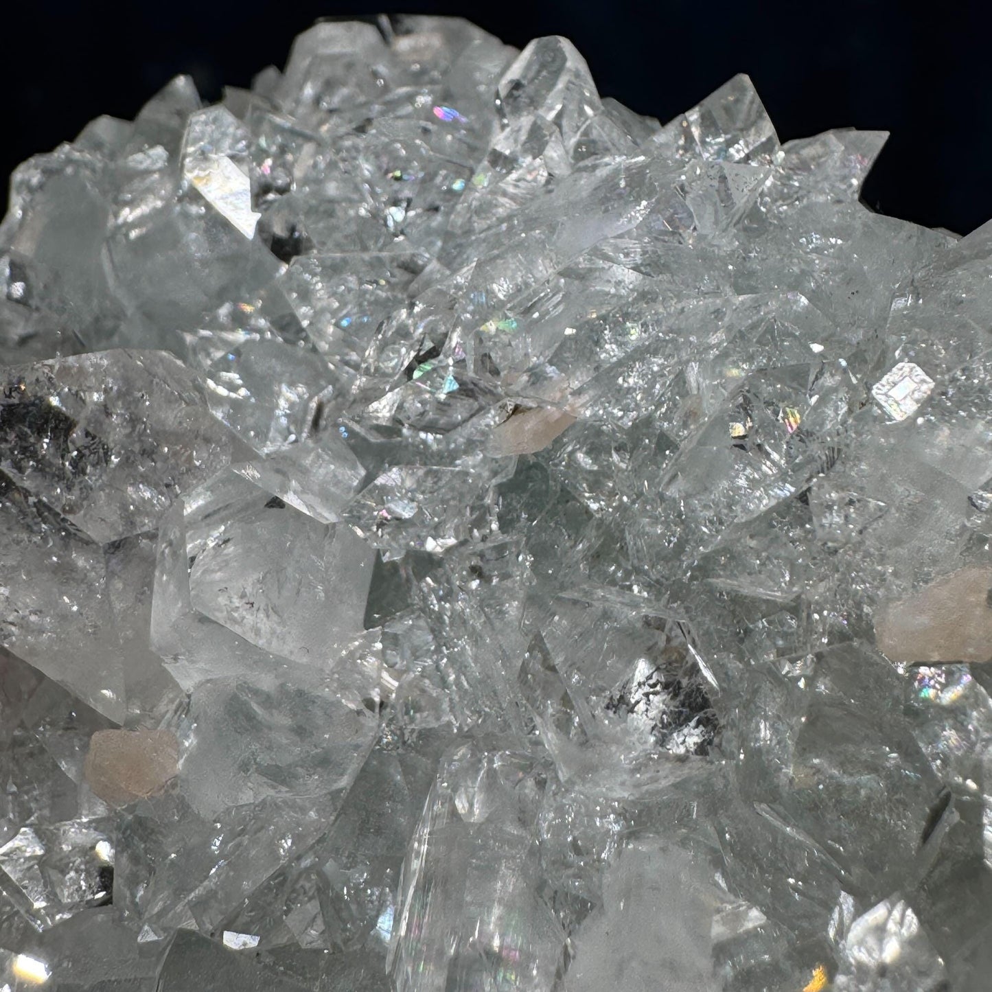 Apophyllite with Stilbite specimen | 306 grams | 4 5/8" long | with Matrix | lots of rainbows | Tucson find