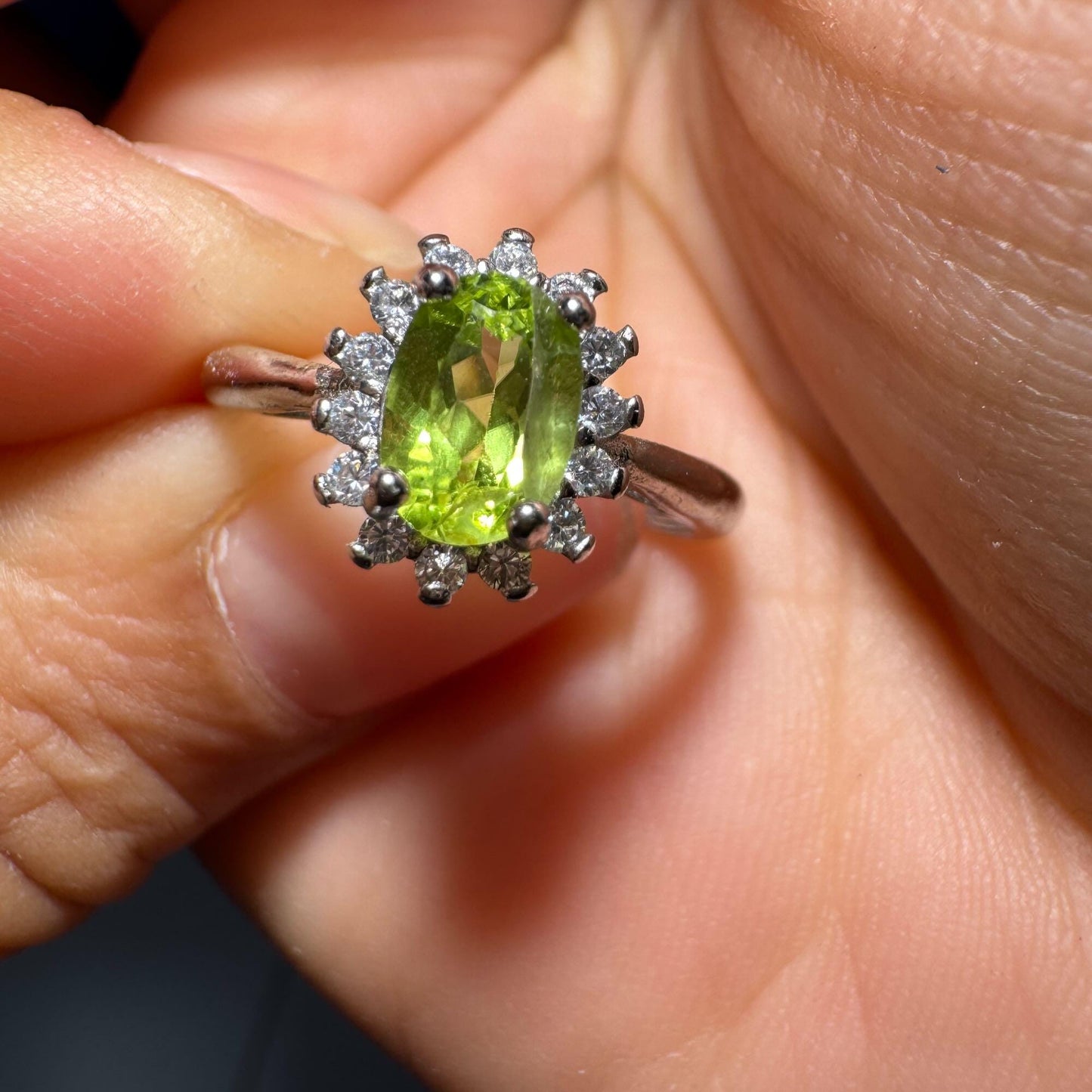 Peridot ring | adjustable | 2 grams | 6.75"