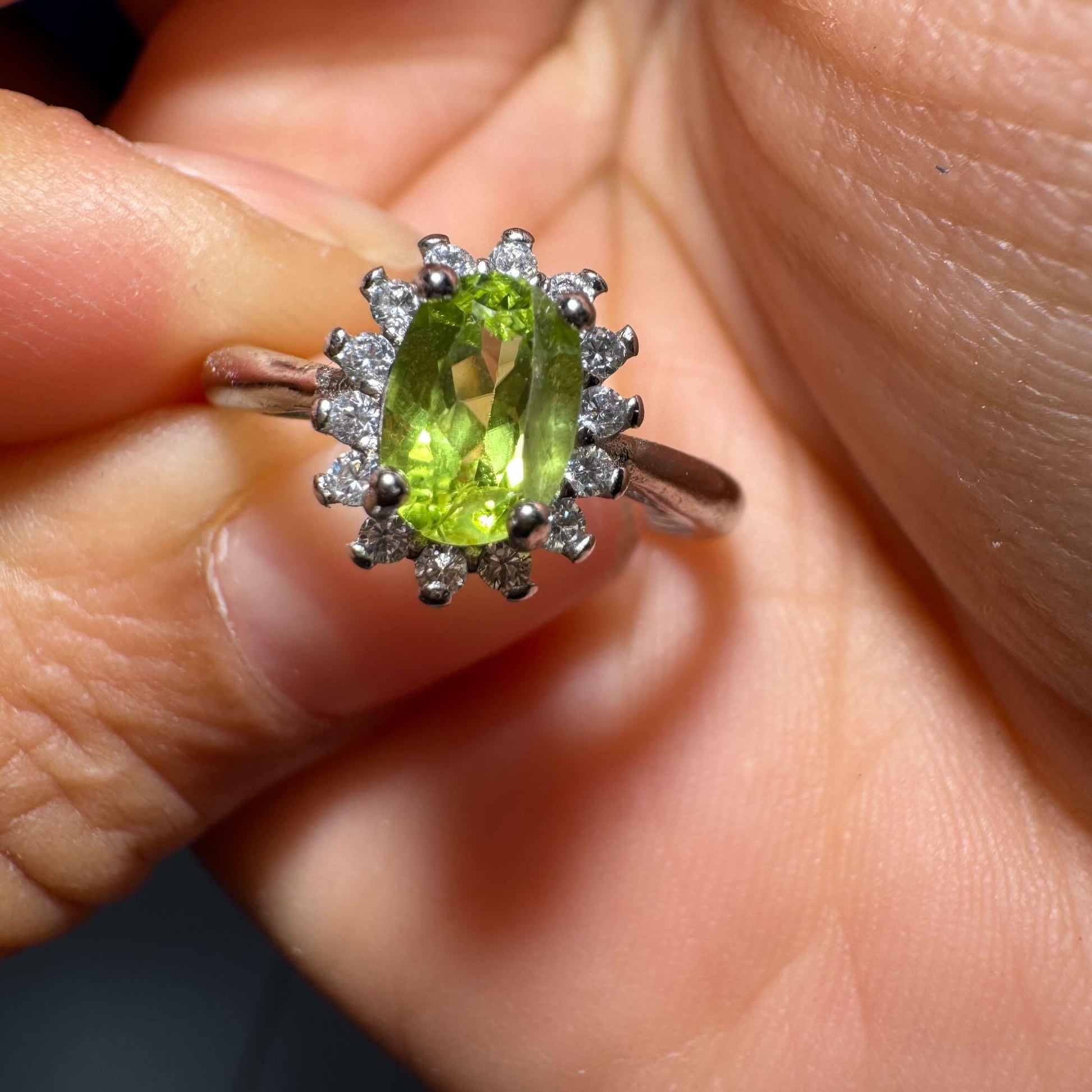 Peridot ring | adjustable | 2 grams | 6.75"