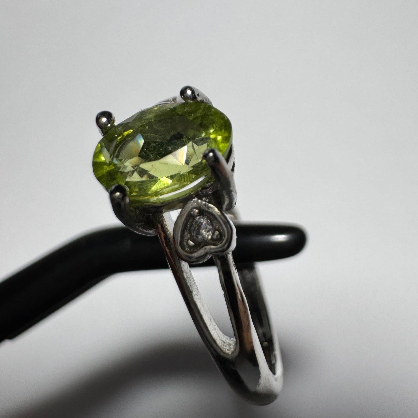 Peridot ring | adjustable | 2 grams | 6.75" | 0.925 stamped