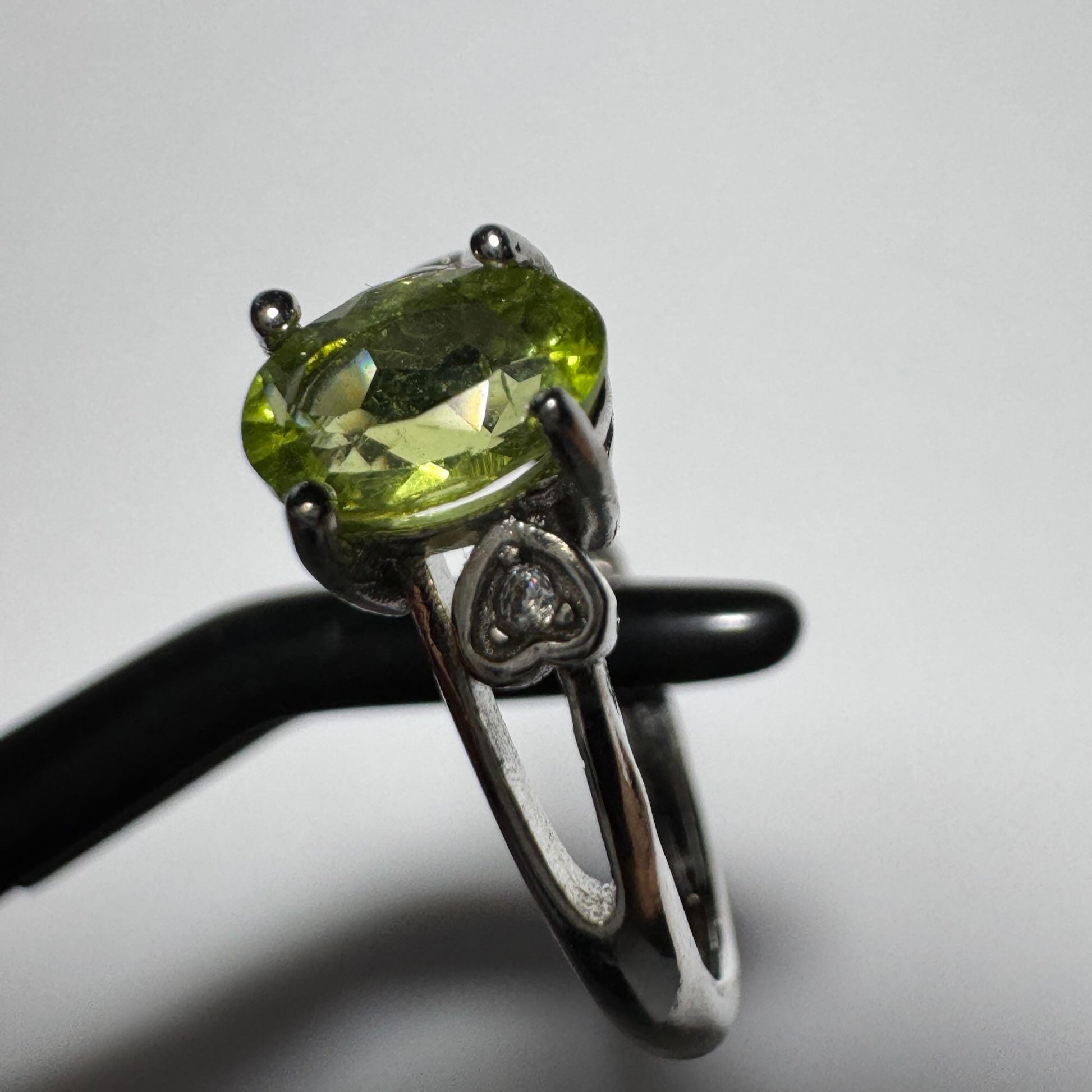 Peridot ring | adjustable | 2 grams | 6.75" | 0.925 stamped