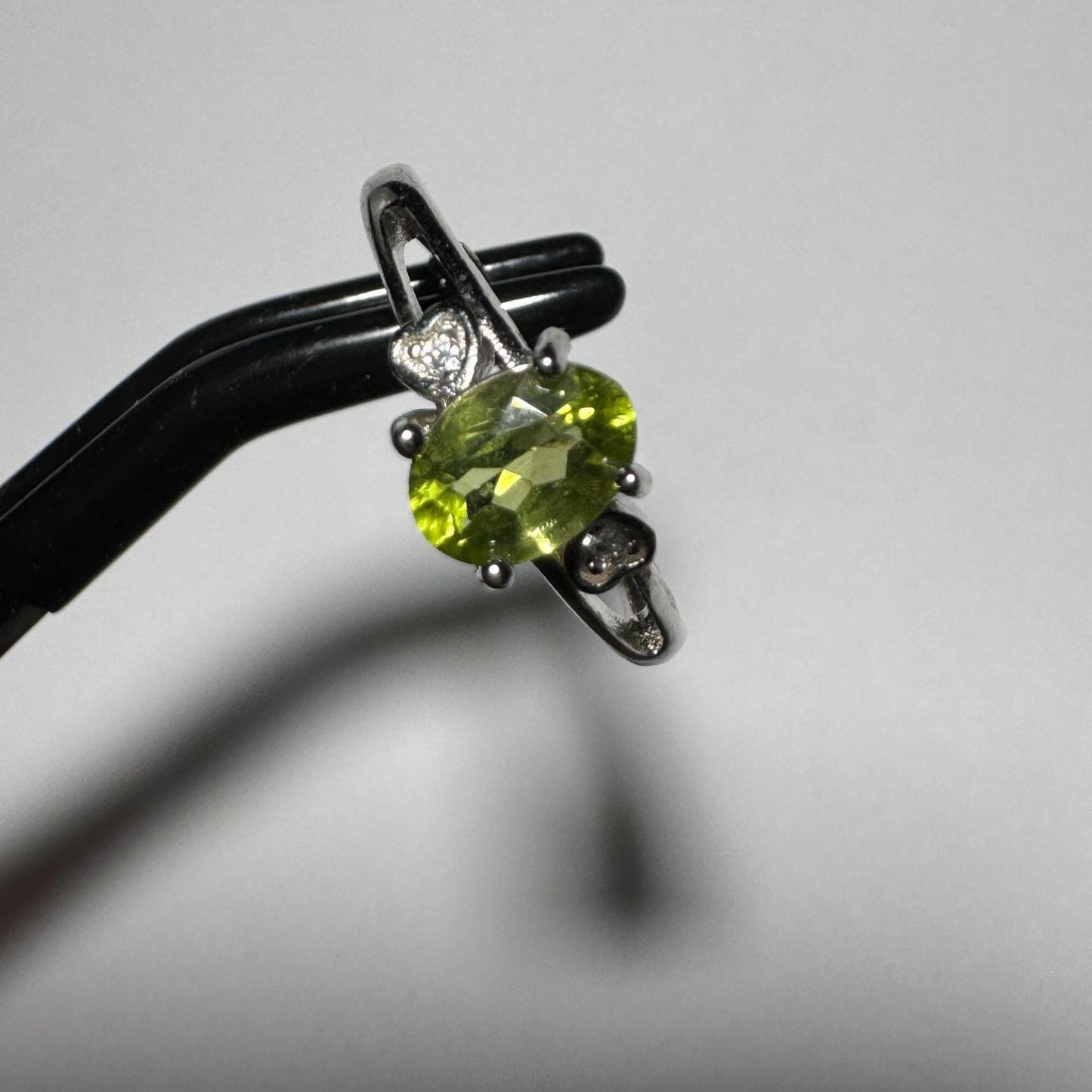 Peridot ring | adjustable | 2 grams | 6.75" | 0.925 stamped