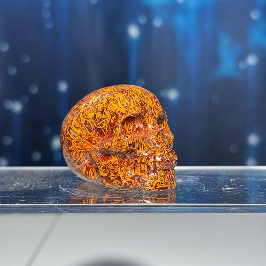 Calligraphy stone mini skull | 2" long | 90 grams