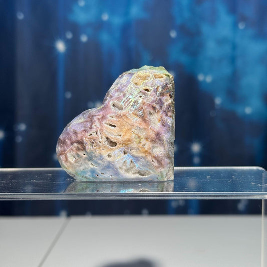 Aura Sphalerite heart | 2 5/8" wide | 99 grams | self-standing