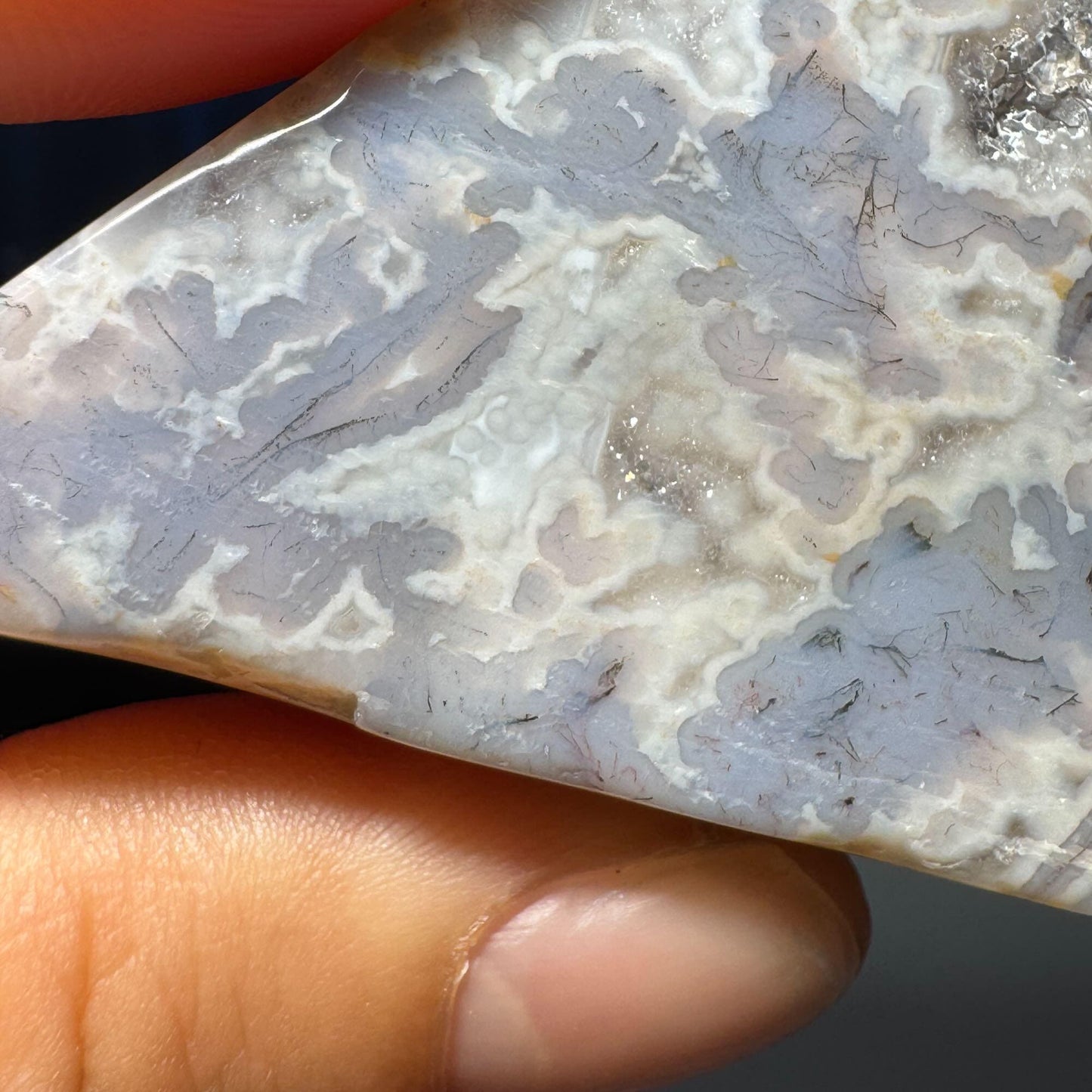 Moss Agate chunk | 2 1/4" long | 53 grams | Moss Agate triangle