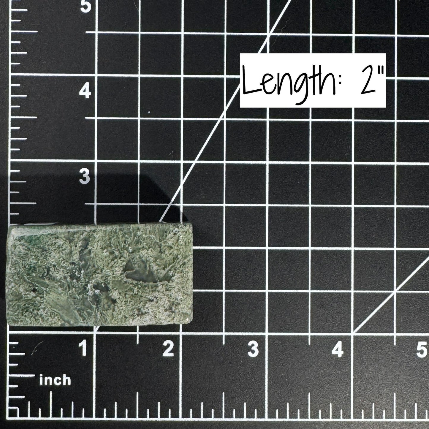 Moss Agate chunk | 2" long | 76 grams | rectangular Moss Agate