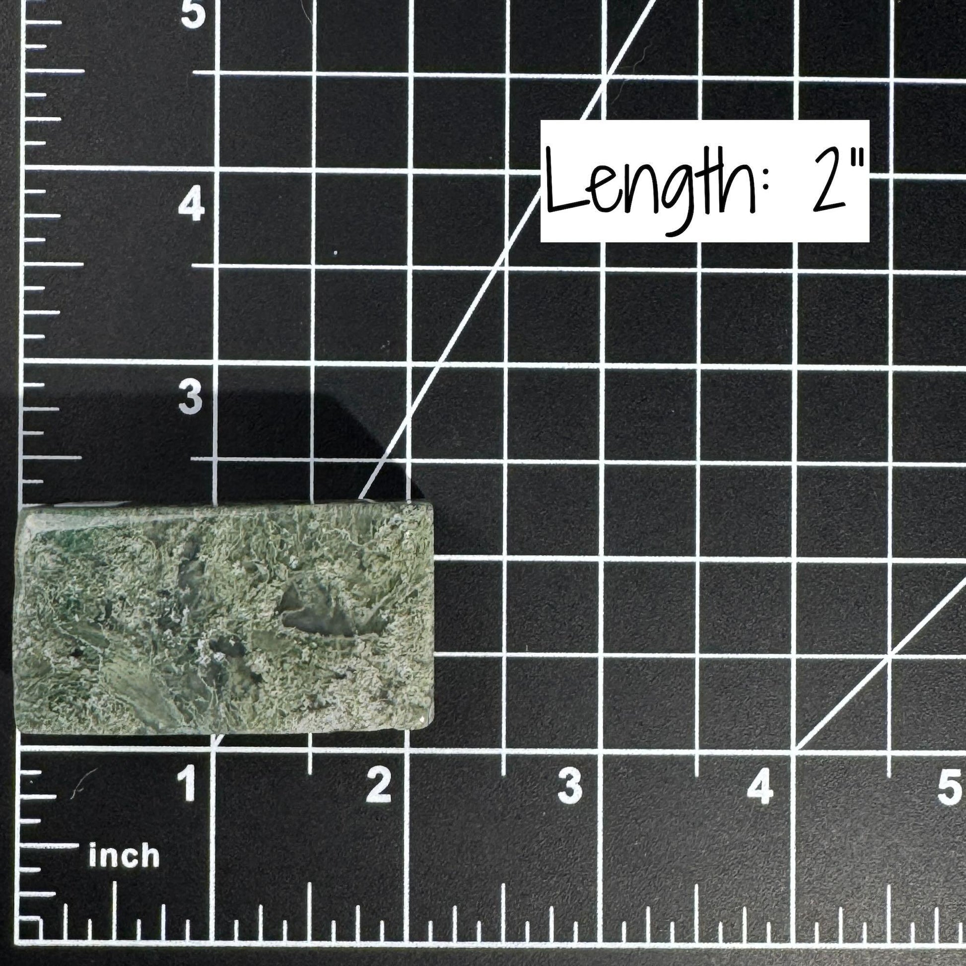 Moss Agate chunk | 2" long | 76 grams | rectangular Moss Agate
