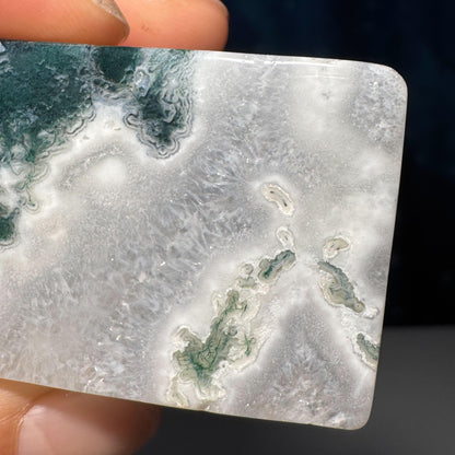 Moss Agate chunk | 2" long | 87 grams | rectangular Moss Agate