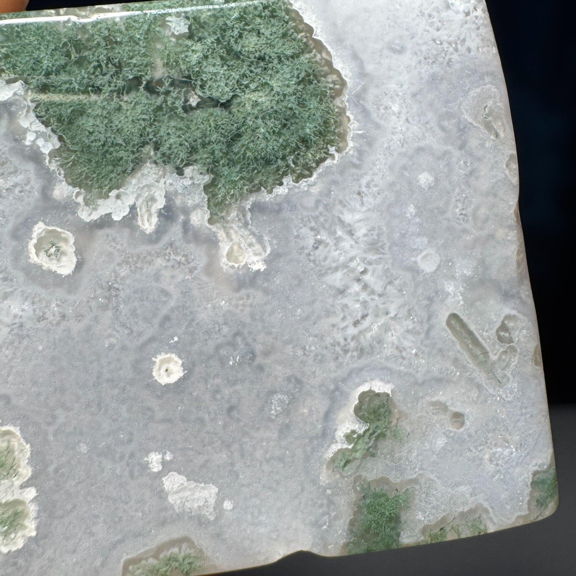 Moss Agate chunk | 2" long | 87 grams | rectangular Moss Agate