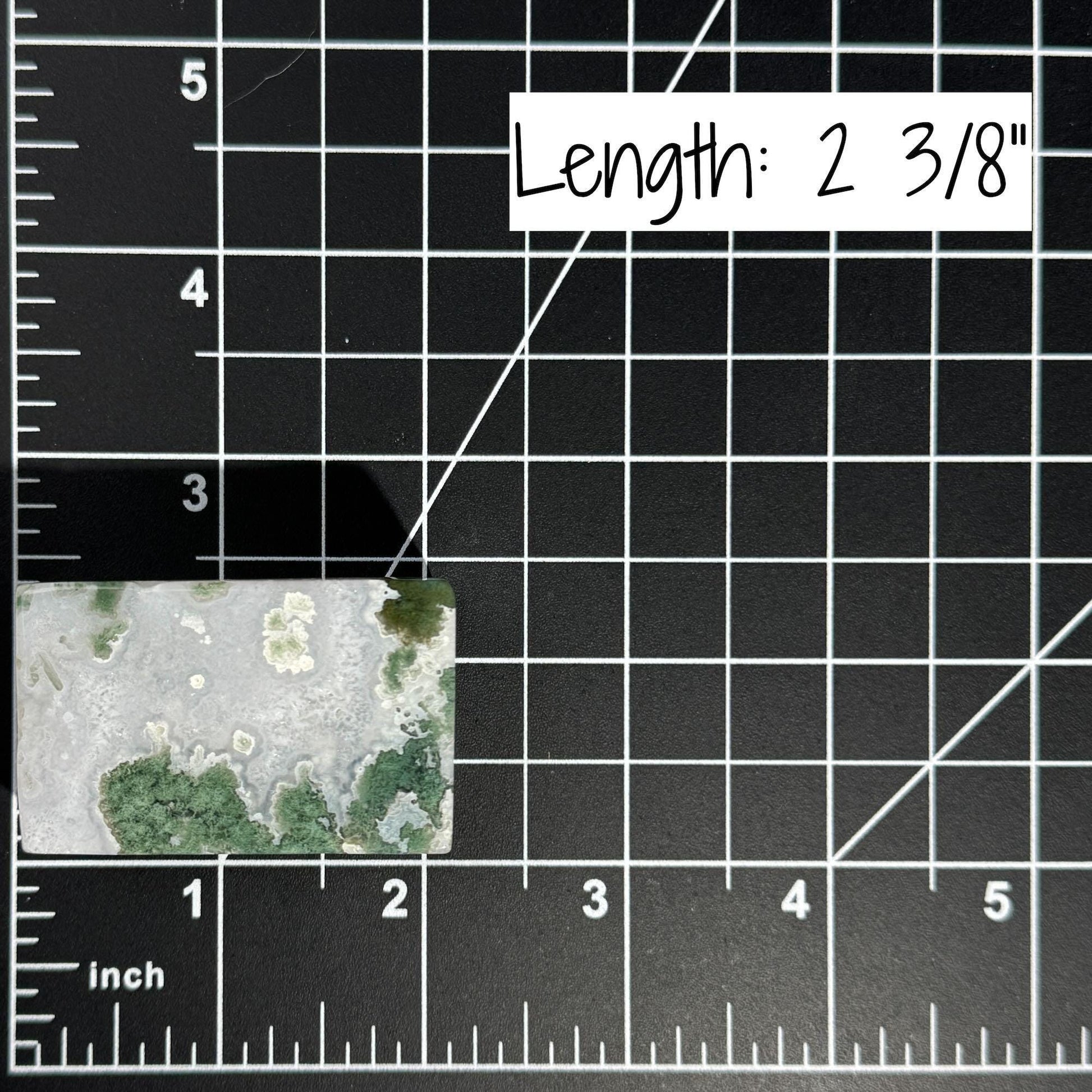 Moss Agate chunk | 2" long | 87 grams | rectangular Moss Agate