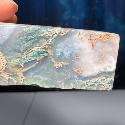 Moss Agate chunk | 2 3/8" long | 46 grams | rectangular Moss Agate