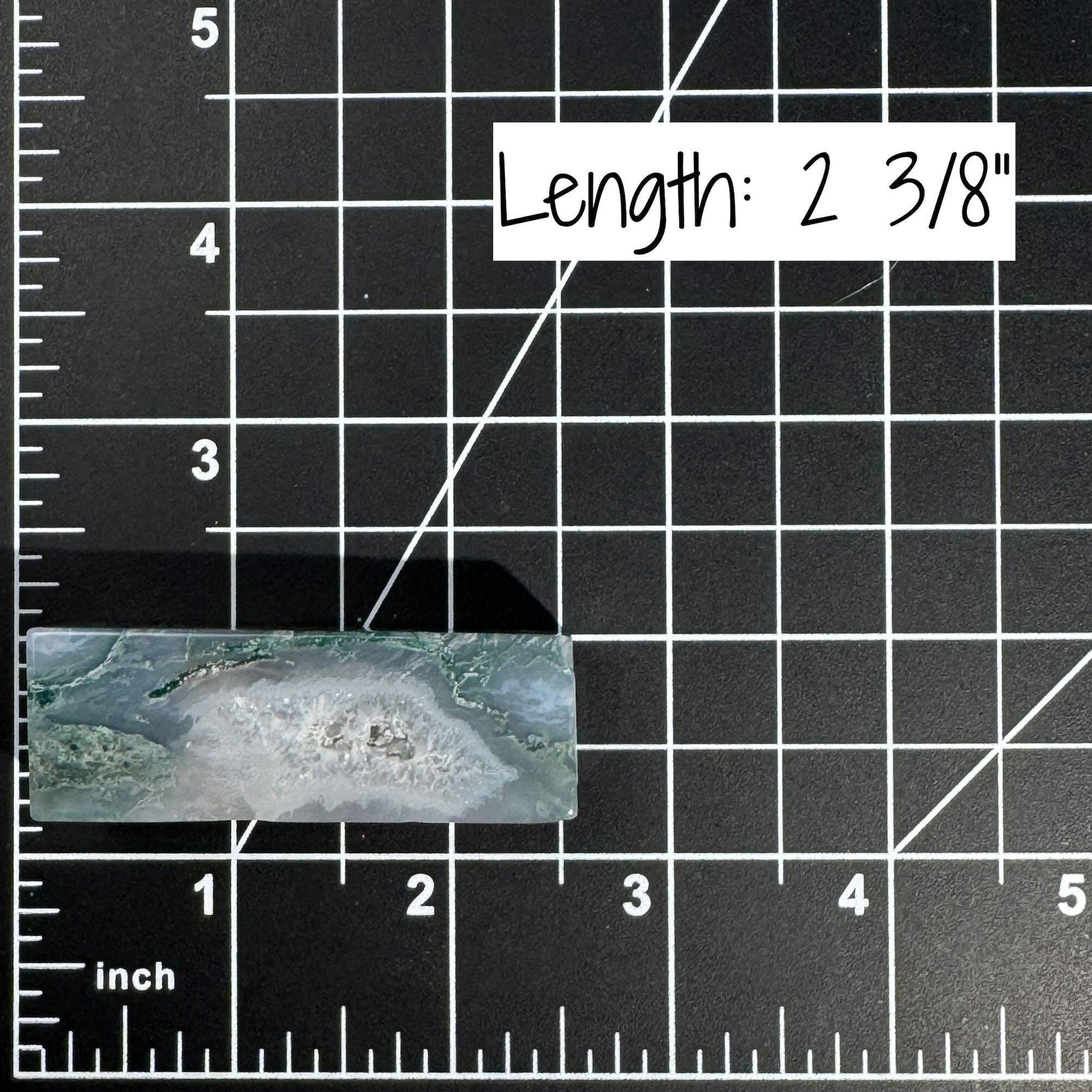 Moss Agate chunk | 2 3/8" long | 46 grams | rectangular Moss Agate