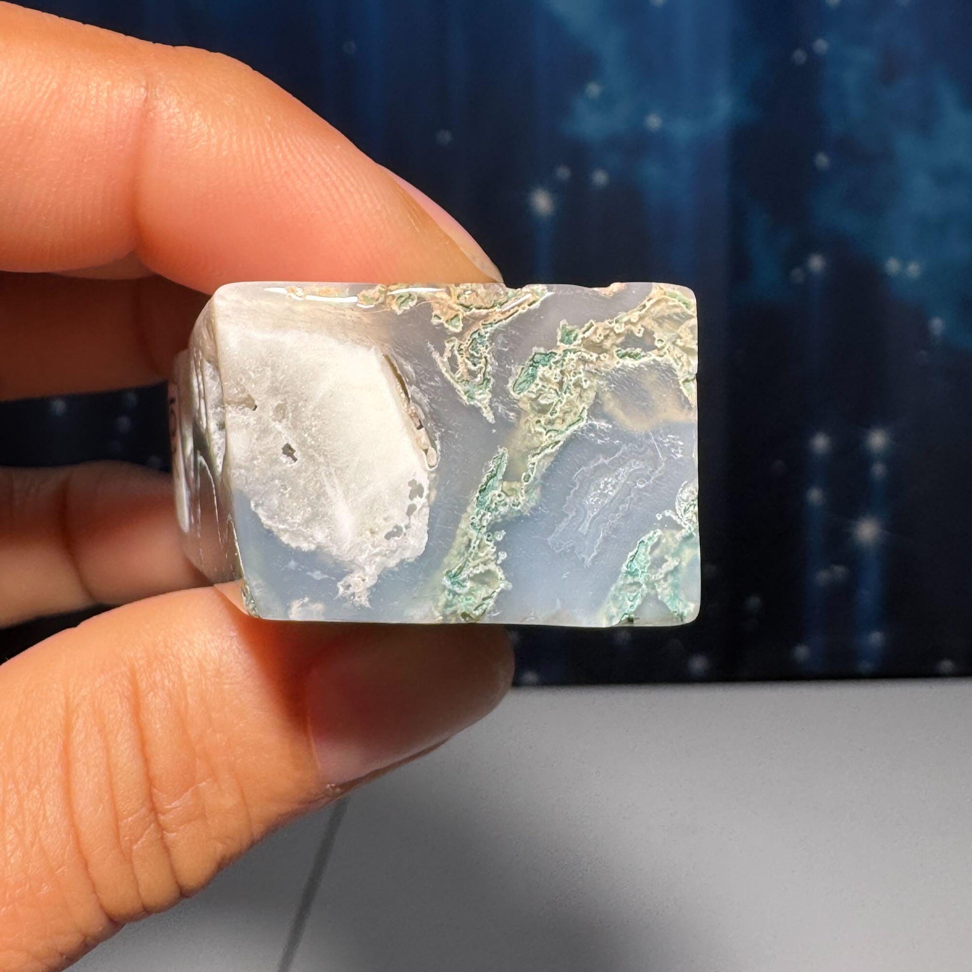 Moss Agate chunk | 2 1/8" long | 53 grams