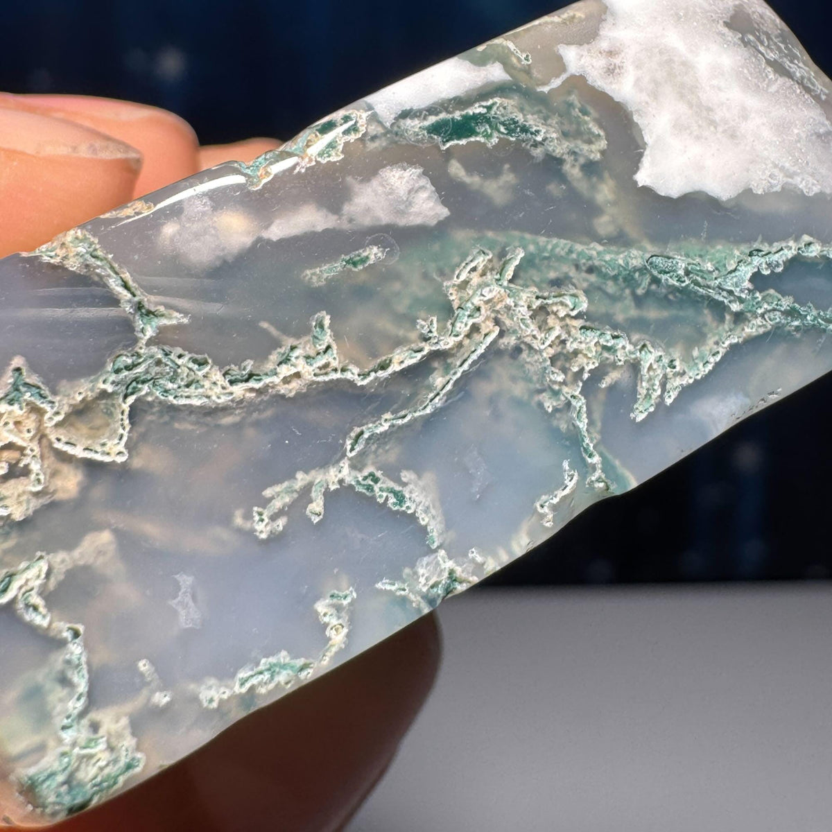 Moss Agate chunk | 2 1/8" long | 53 grams