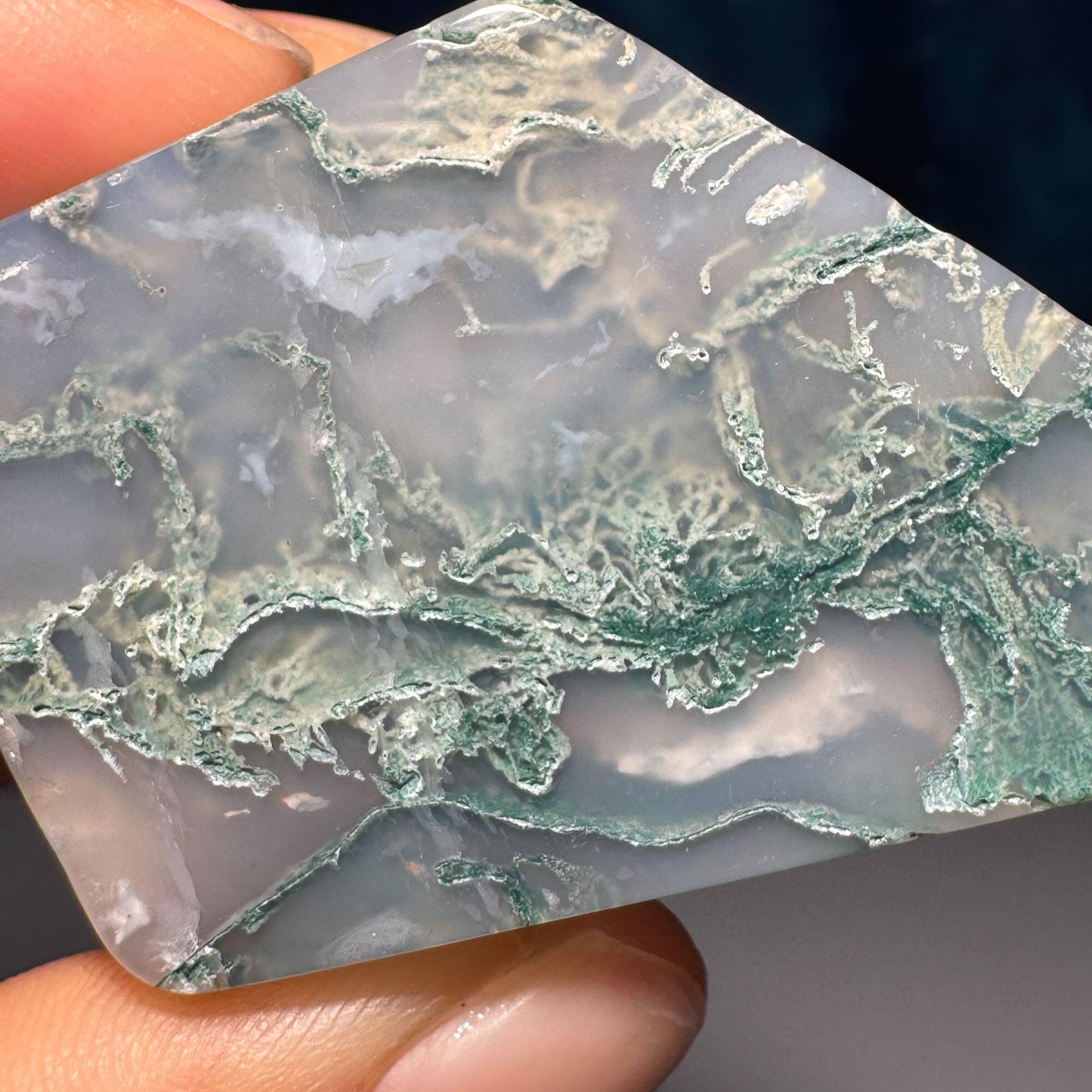 Moss Agate chunk | 2 1/8" long | 53 grams