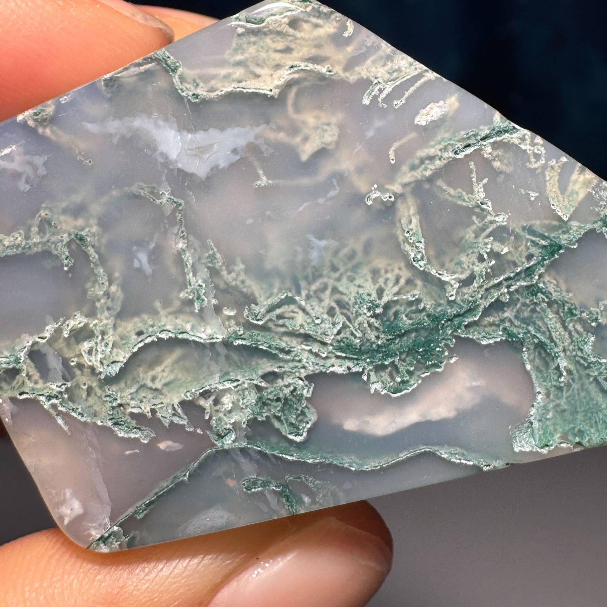 Moss Agate chunk | 2 1/8" long | 53 grams