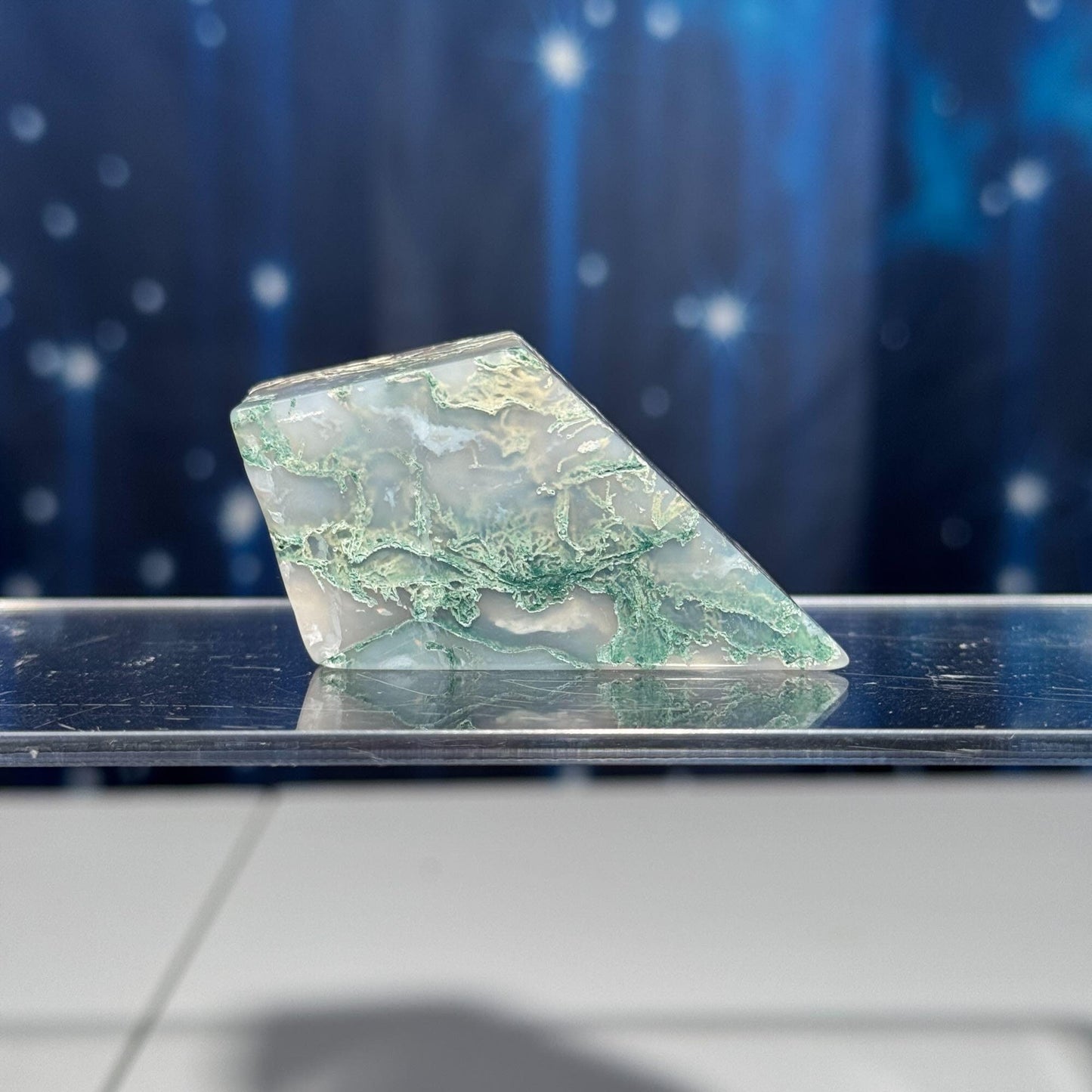 Moss Agate chunk | 2 1/8" long | 53 grams