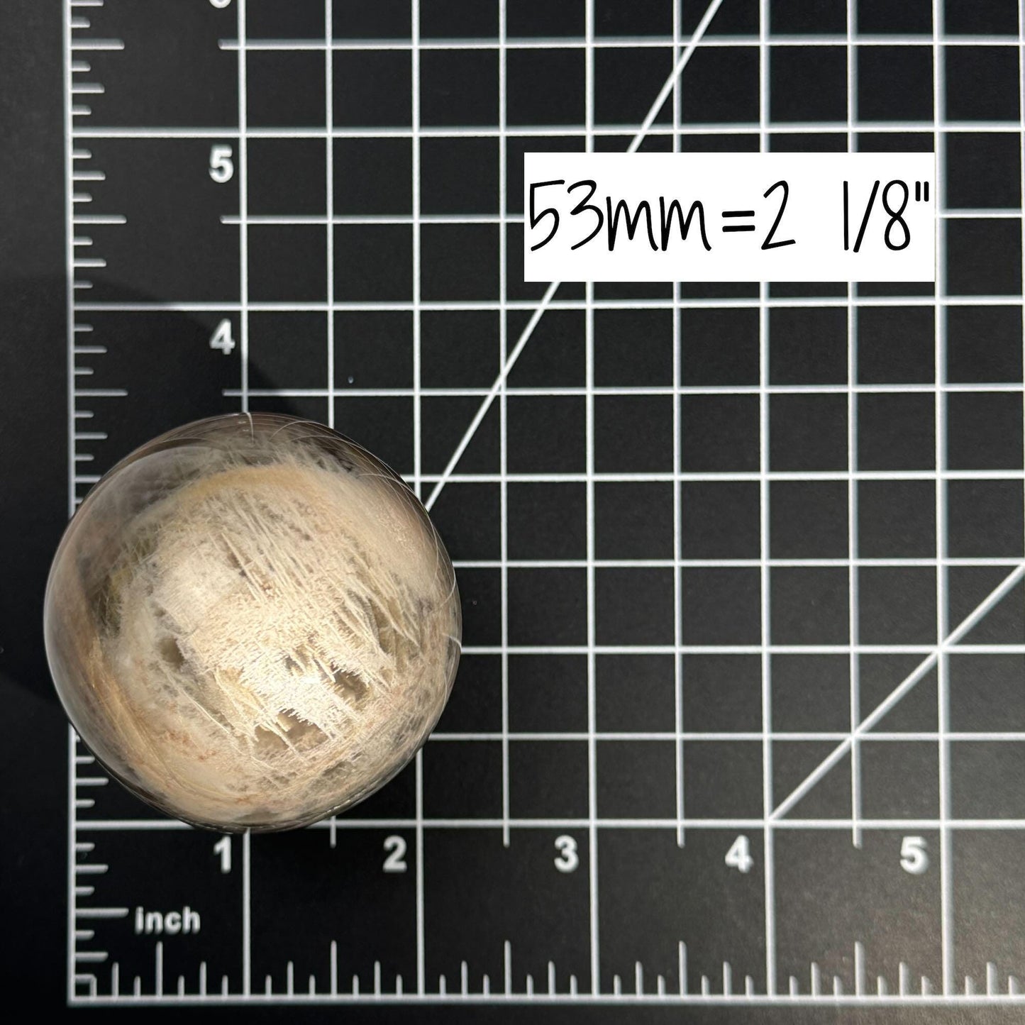 Black Moonstone sphere | 53mm | 207 grams | stand included