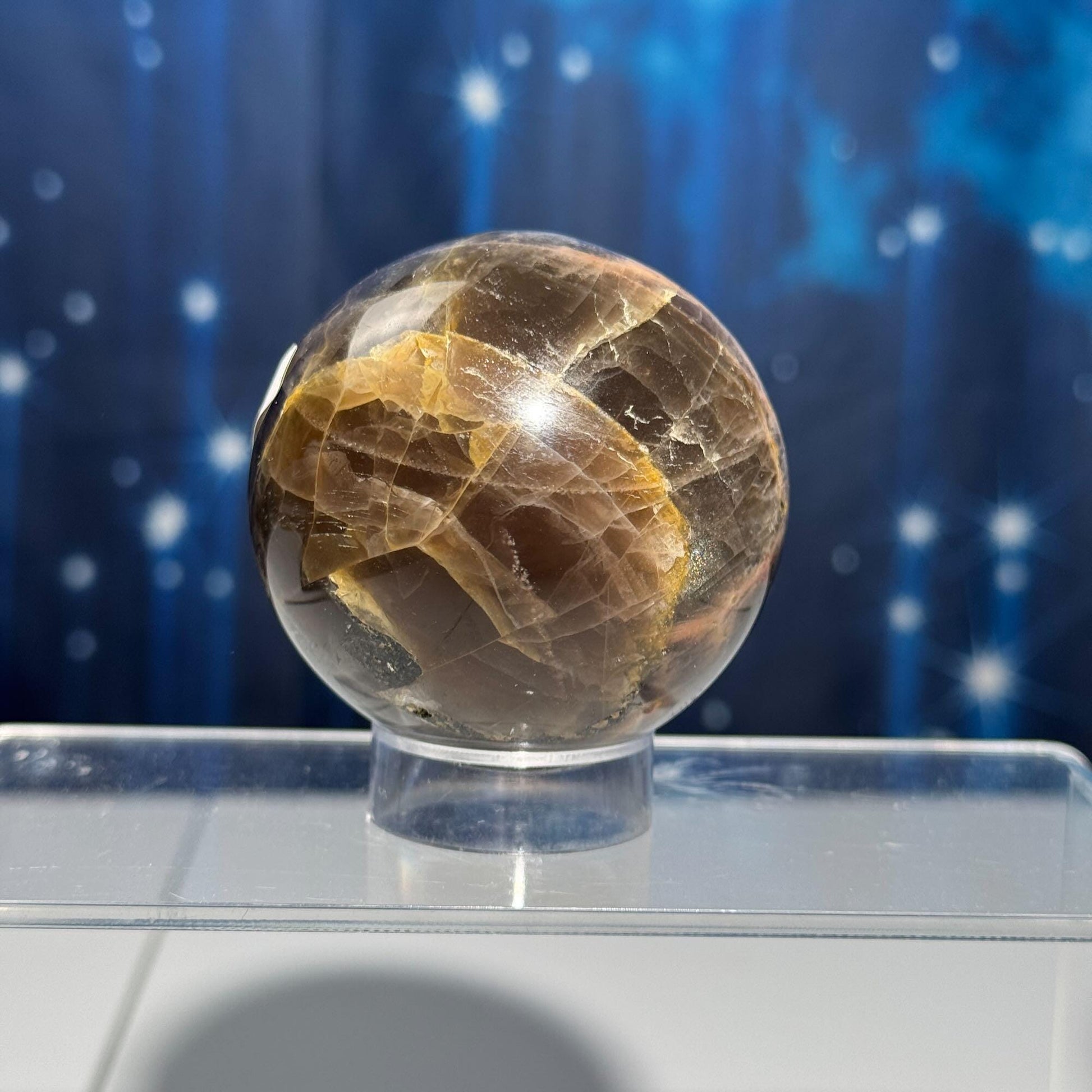 Black Moonstone sphere | 60mm | 295 grams | stand included