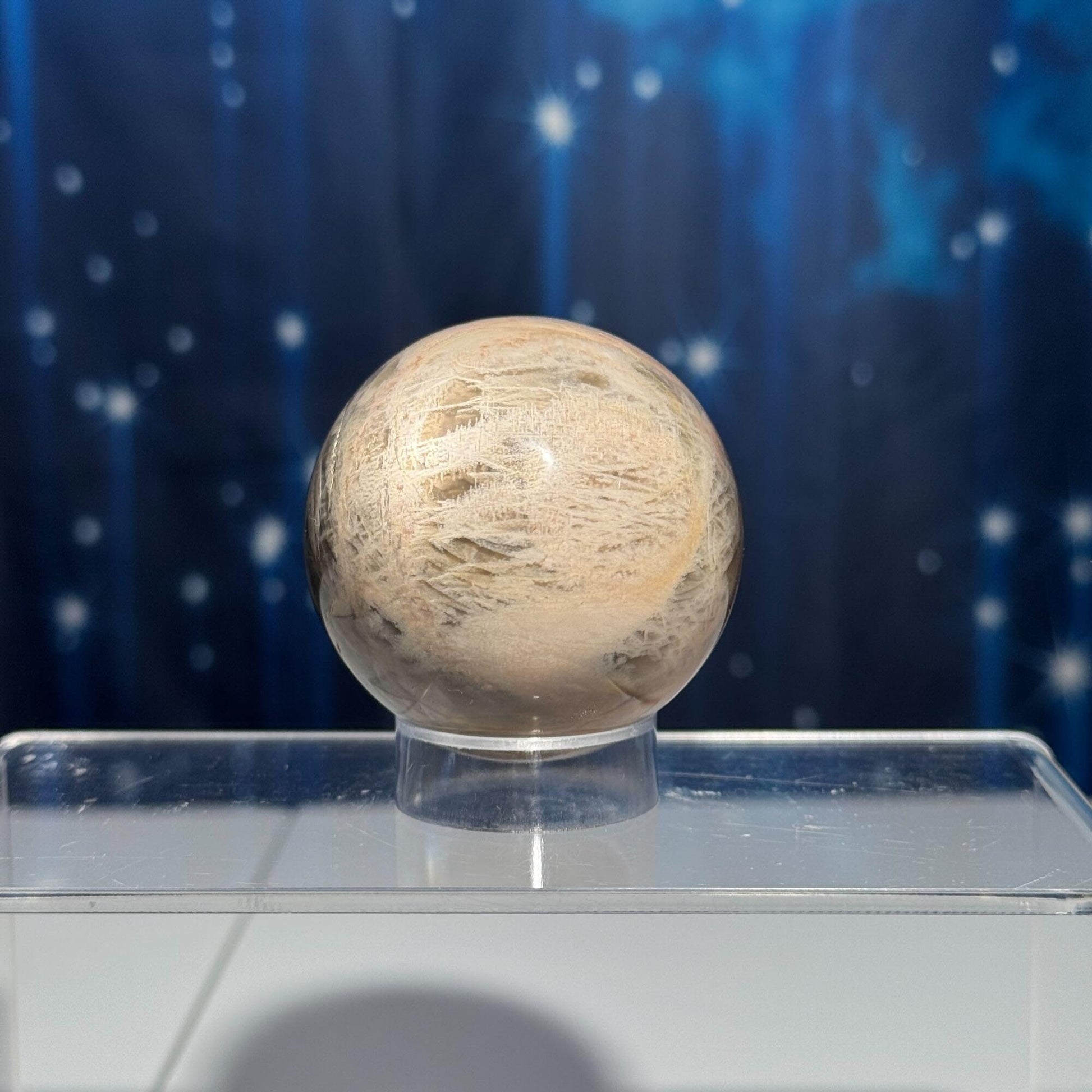 Black Moonstone sphere | 53mm | 207 grams | stand included