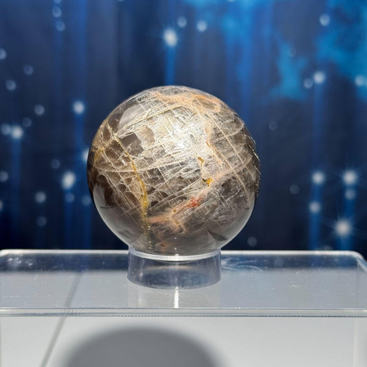 Black Moonstone sphere | 60mm | 295 grams | stand included