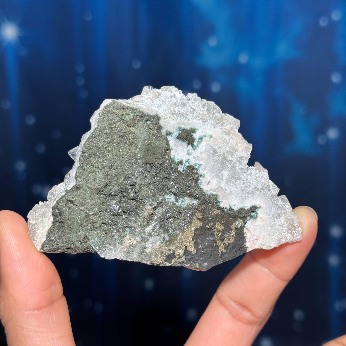 Apophyllite with Stilbite specimen| 79 grams | 3 3/8" long | on Matrix | Tucson find