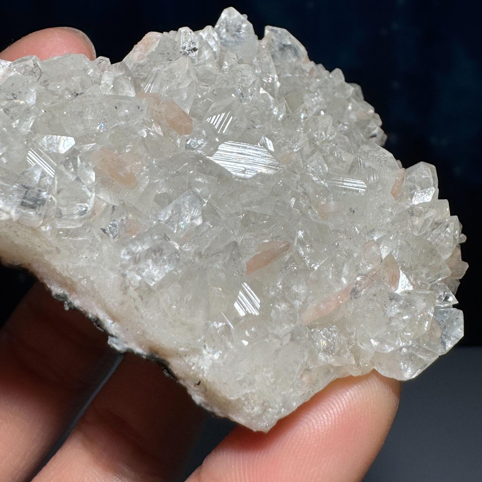 Apophyllite with Stilbite specimen| 79 grams | 3 3/8" long | on Matrix | Tucson find