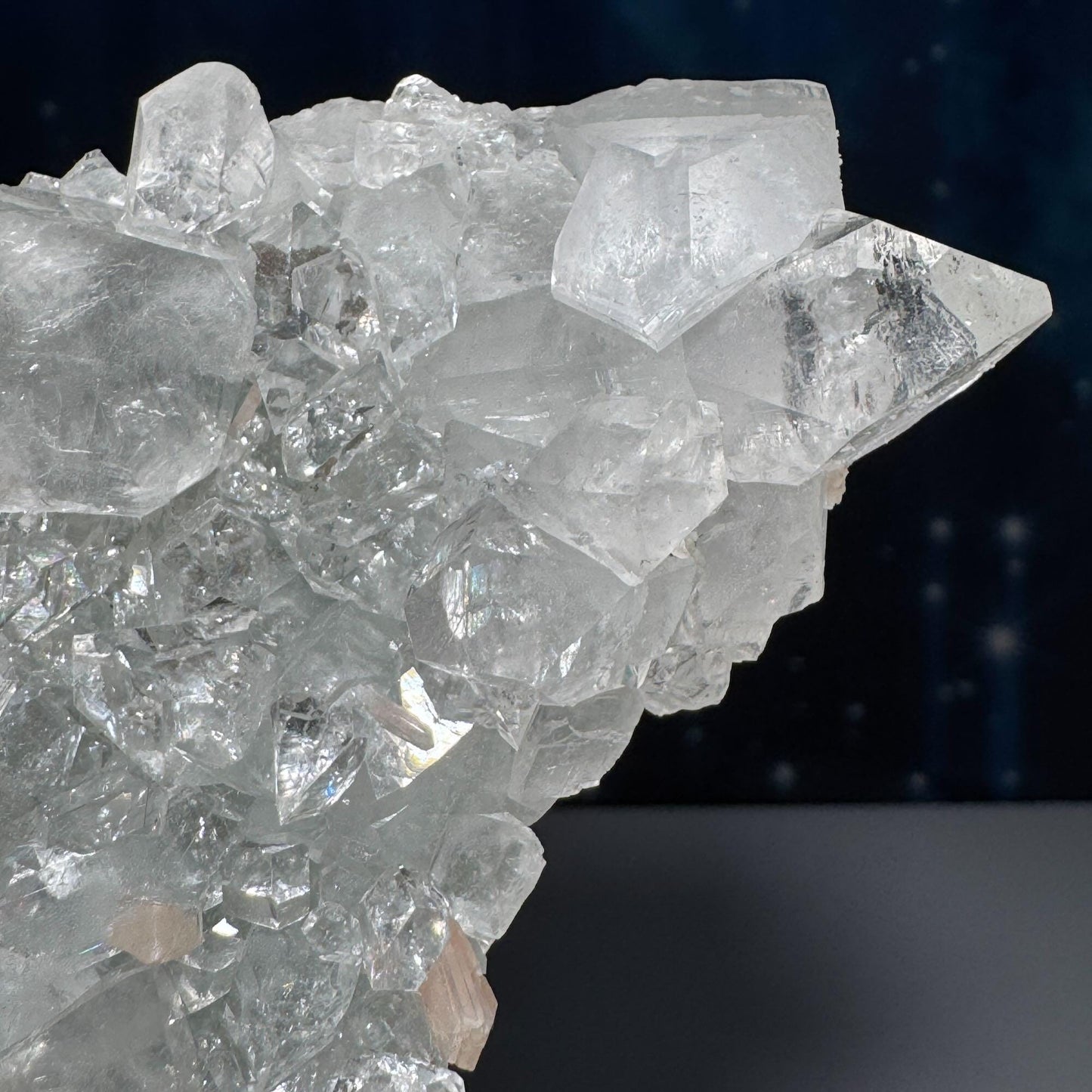 Apophyllite with Stilbite specimen | 306 grams | 4 5/8" long | with Matrix | lots of rainbows | Tucson find